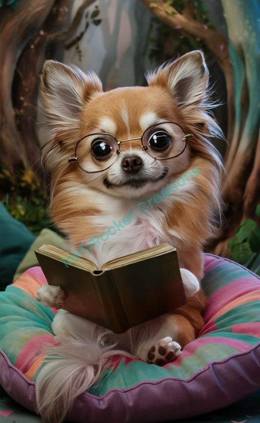 Un sage en pleine lecture "Chihuahua'