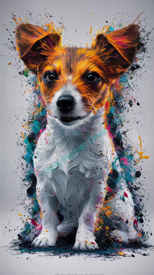 Esprit aventureux en fusion de couleurs "Jack Russel"